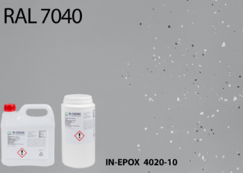 IN-EPOX 4020-10  samogruntujący żywica garażowa. RAL 7040 –  10 kg