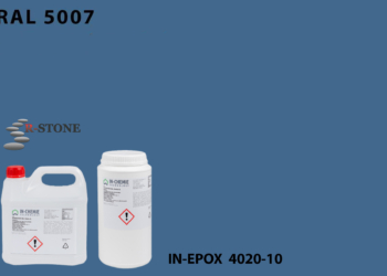IN-EPOX 4020-10  samogruntujący żywica garażowa. RAL 5007 – 10 kg